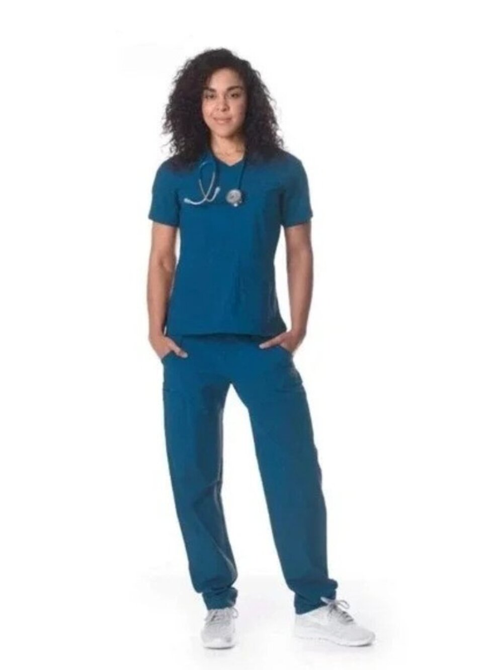 Essential Threads Womens Caribbean Blue Scrub Bottoms ONLY, XL NEW in package